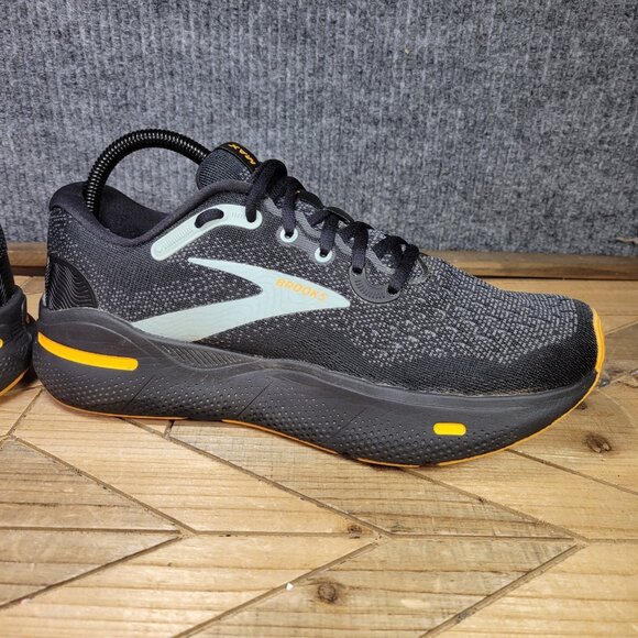 Brooks Ghost Max Shoes Mens 7.5 Black Orange Cloud Blue Daily Road Race Running - Picture 6 of 11